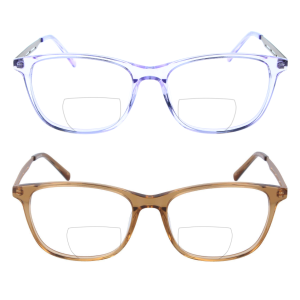 Braune Bifokalbrille ULRIKE aus leichtem Kunststoff mit...