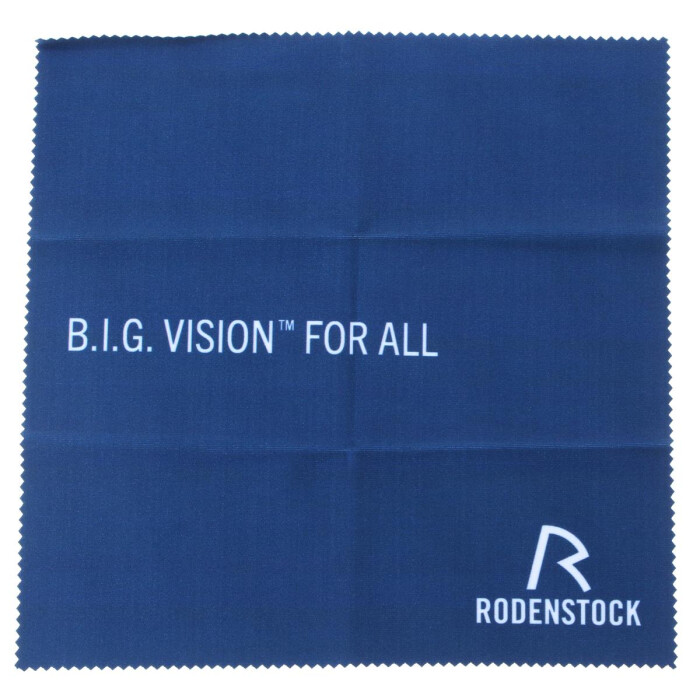 Schönes Microfasertuch von Rodenstock - B.I.G. VISION FOR ALL - Aufdruck in Blau