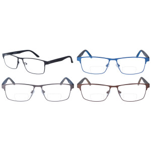 Klassische Bifokalbrille TOMKE mit flexiblen Kunststoffbügeln und individueller Stärke