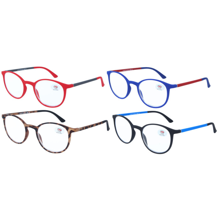 Bunte Panto - Lesebrille / Lesehilfe NINA aus Kunststoff, oval und mit individueller Sehstärke