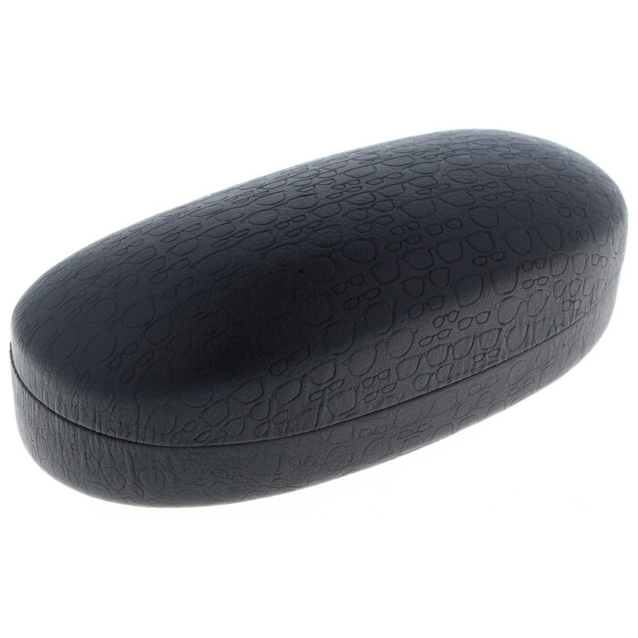 Großes Hartschalen-Etui ALICANTE mit eleganter Brillen-Prägung in Schwarz