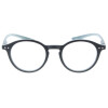 Klassische, farbige Lesebrille / Lesehilfe ASTRA aus Kunststoff mit Federscharnier inkl. Einstecketui Schwarz/Grau + 2,0 dpt