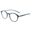 Klassische, farbige Lesebrille / Lesehilfe ASTRA aus Kunststoff mit Federscharnier inkl. Einstecketui Schwarz/Grau + 2,0 dpt
