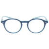 Klassische, farbige Lesebrille / Lesehilfe ASTRA aus Kunststoff mit Federscharnier inkl. Einstecketui Dunkelblau/Hellblau + 2,0 dpt