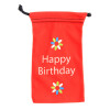 Weicher Microfaser-Beutel für die Brille Happy Birthday - Flowers Rot Weiss