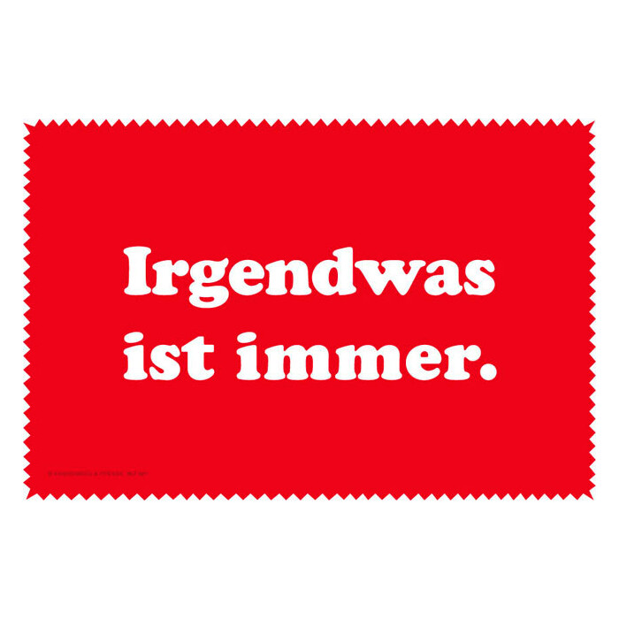 Rannenberg & Friends Microfasertuch / Laptoptuch "Irgendwas ist immer"