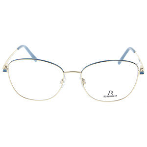 Rodenstock Damen-Brillenfassung mit Federscharnier R2660 B aus Edelstahl in Hellblau-Gold