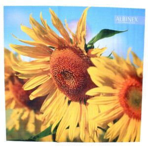 Niedliches Microfasertuch 30 x 30 cm - Sonnenblume-Motiv
