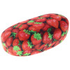 Sommerliches Hartschalenetui mit weichem Bezug - extra groß für Sonnenbrillen - Erdbeeren