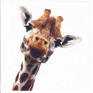 Microfasertuch mit süßen Tiermotiven - Giraffe...