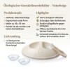 Biologischer Kontaktlinsenbehälter Naturbeige für weiche & harte Linsen