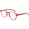 Flache Lesebrille BLF52 aus Kunststoff mit Blaulichtfilter und Etui in Rot + 1,50 dpt