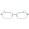 Klassische Lesebrille HMR58  aus Metall mit Federscharnier und Einstecketui Gun + 2,00 dpt