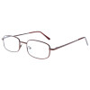 Klassische Lesebrille HMR58A aus Metall mit Federscharnier und Einstecketui Braun + 1,50 dpt