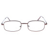 Klassische Lesebrille HMR58A aus Metall mit Federscharnier und Einstecketui Braun + 2,50 dpt