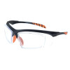 Praktische BRAUNWARTH Sportbrille mit klaren Kunststoffgläsern in Schwarz matt - Orange