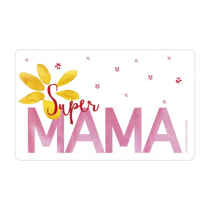 Schneidebrettchen / Frühstücksbrettchen von Rannenberg & Friends "Super Mama"