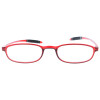 Dezente Kunststofflesehilfe /-brille Bert im klassischen Design in rot +2,00 dpt