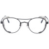 Universale kleine Schutzbrille aus Metall mit individueller Stärke in Schwarz