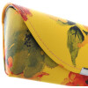 Blumiges Taschen - Brillenetui CHIARA aus Kunstleder mit Magnetverschluss in Gelb