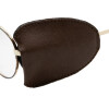 Seitenschutz für Brillen aus Kunstleder in Braun