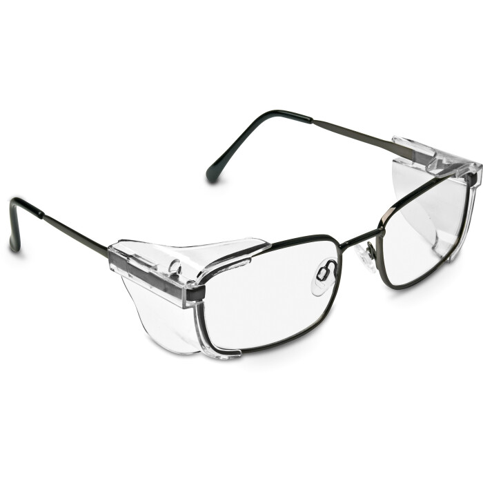 Schutzbrille aus Metall 53-18 in Gun mit individueller Stärke