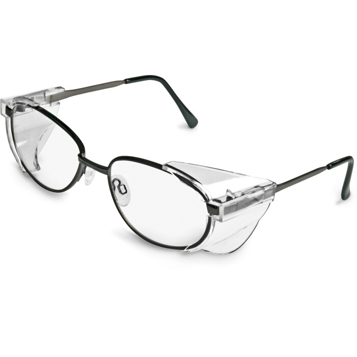 Schutzbrille aus Metall 53-17 in Gun mit individueller Stärke