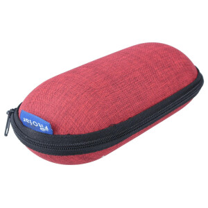 Glänzende Kunststoff-Überbrille / Sonnenbrille mit 100% UV-400 Schutz und Polarisation in Bordeaux inkl Etui in Rot