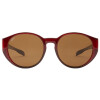 Glänzende Kunststoff-Überbrille / Sonnenbrille mit 100% UV-400 Schutz und Polarisation in Bordeaux inkl Etui in Rot