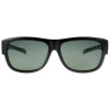 Kleine Kunststoff-Überbrille / Sonnenbrille mit 100% UV-400 Schutz und Polarisation in Schwarz