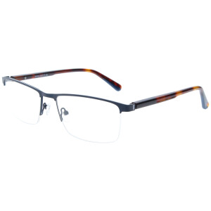Klassische Metall-Fernbrille SILVIO mit Kunststoffbügeln, Federscharnier und individueller Sehstärke