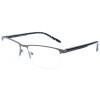 Klassische Metall-Fernbrille SILVIO mit Kunststoffbügeln, Federscharnier und individueller Sehstärke