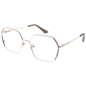 Moderne Fernbrille MARIANNE aus goldenem Metall mit...