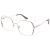 Moderne Fernbrille MARIANNE aus goldenem Metall mit Federscharnier und individueller Sehstärke
