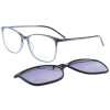Charmante Brillenfassung mit Sonnenschutzvorhänger von Esprit ET 17125 533 in Grau/Schwarz