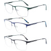 Klassische Fernbrille TILL aus mattem Metall mit Federscharnier und individueller Sehstärke