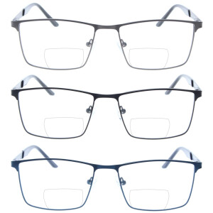 Sportliche Metall-Bifokalbrille RASMUS mit Federscharnier...