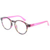 Farbenfrohe Fertig-Lesebrille in Panto-Form TUCANA aus Kunststoff mit Federscharnier in Pink + 2,00 dpt
