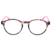 Farbenfrohe Fertig-Lesebrille in Panto-Form TUCANA aus Kunststoff mit Federscharnier in Pink + 2,00 dpt