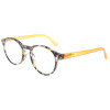 Farbenfrohe Fertig-Lesebrille in Panto-Form TUCANA aus Kunststoff mit Federscharnier in Orange + 2,50 dpt