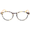 Farbenfrohe Fertig-Lesebrille in Panto-Form TUCANA aus Kunststoff mit Federscharnier in Orange + 2,50 dpt
