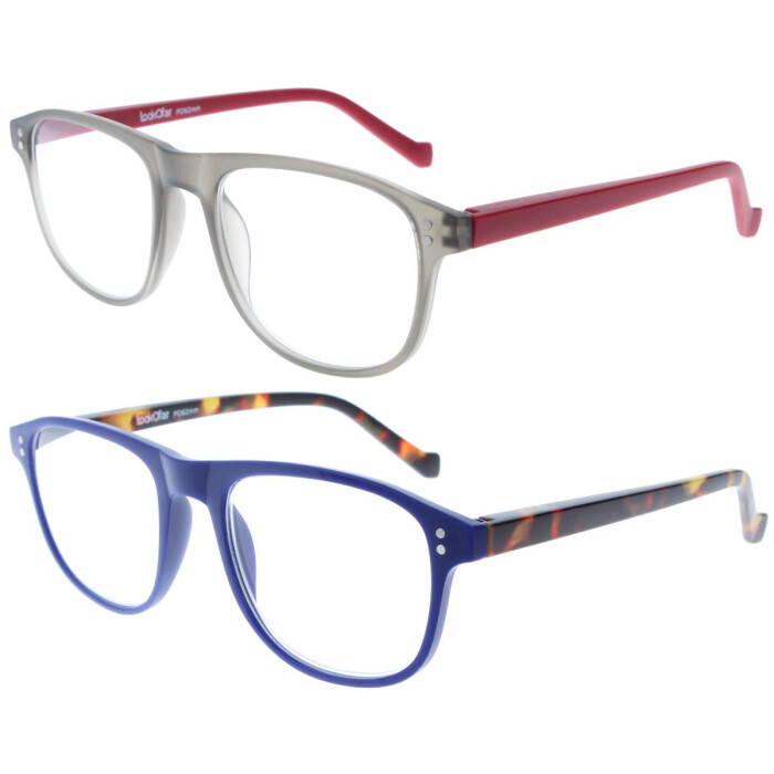 Stylische Kunststoff-Fertiglesebrille PABLO mit extra großem Blickfeld und Federscharnier