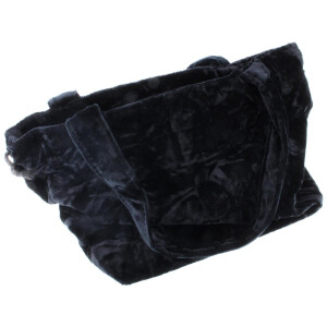 Stilvolle Handtasche mit Zugband aus schwarzem Samt