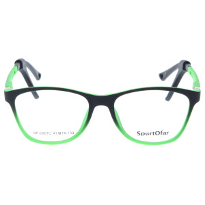Flexible Kinder-Brillenfassung SP-0007C aus leichtem Kunststoff mit 180° Scharnier in Grün
