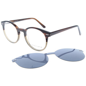 Moderne Kunststoff-Fernbrille JOLYNE mit praktischem Sonnenclip, Federscharnier und individueller Stärke