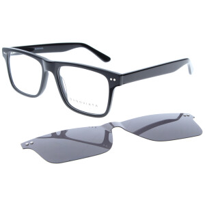 Klassische Fernbrille BRANDON mit praktischem Sonnenclip, Federscharnier und individueller Stärke