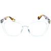 Auffällige Kunststoff-Fertiglesebrille ENJA mit hochwertigem Federscharnier in Transparent + 2,50 dpt