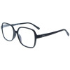 Moderne Fertiglesebrille aus mattem Kunststoff GRETA mit hochwertigem Federscharnier in Schwarz + 1,50 dpt