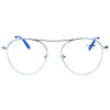 Moderne Fertiglesebrille aus Metall DYLAN in angesagter Piloten-Form in Silber + 2,00 dpt