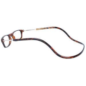 Praktische TWEE MAG Fertiglesebrille mit Magnet und verstellbaren Umhänge-Bügeln in Havanna + 2,00 dpt